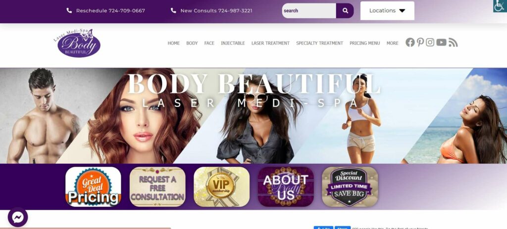Body Beautiful MedSpa Homepage