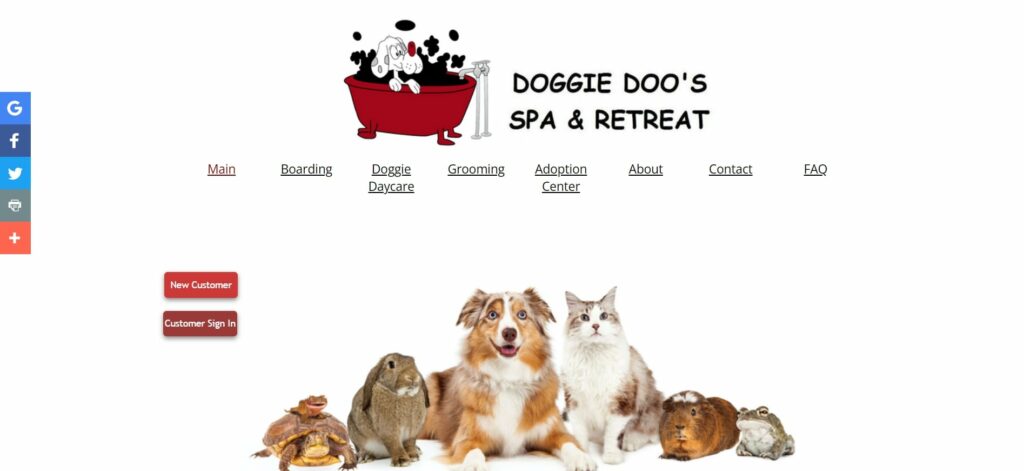 Doggie Doo’s Spa & Retreat Homepage