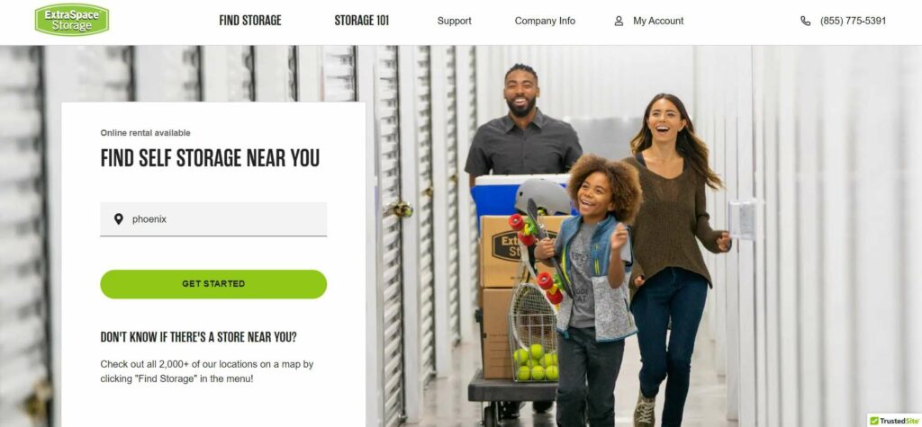 Extra Space Storage Homepage
