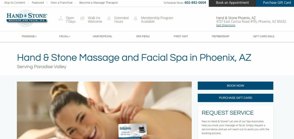 Hand & Stone Massage and Facial Spa Homepage