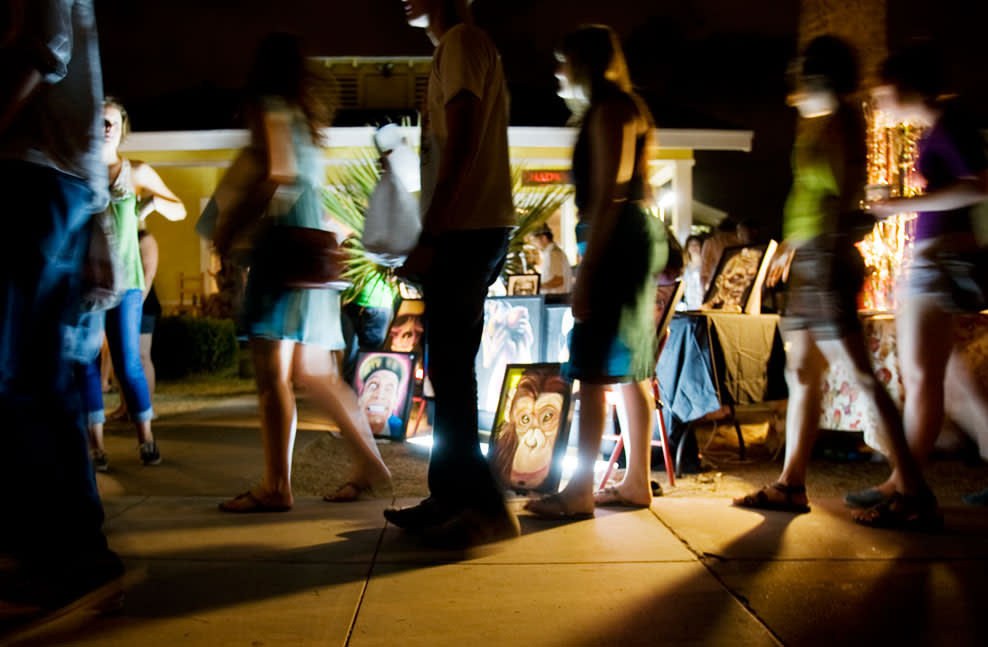 Join the First Friday Art Walks.