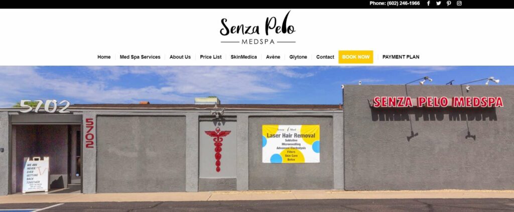 Senza Pelo MedSpa Homepage