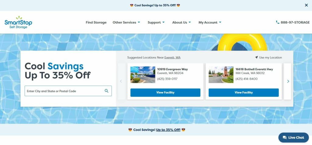 SmartStop Self-storage Homepage