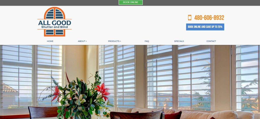 All Good Shutter and Blind Homepage