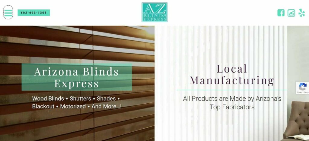 Arizona Blinds Express Homepage