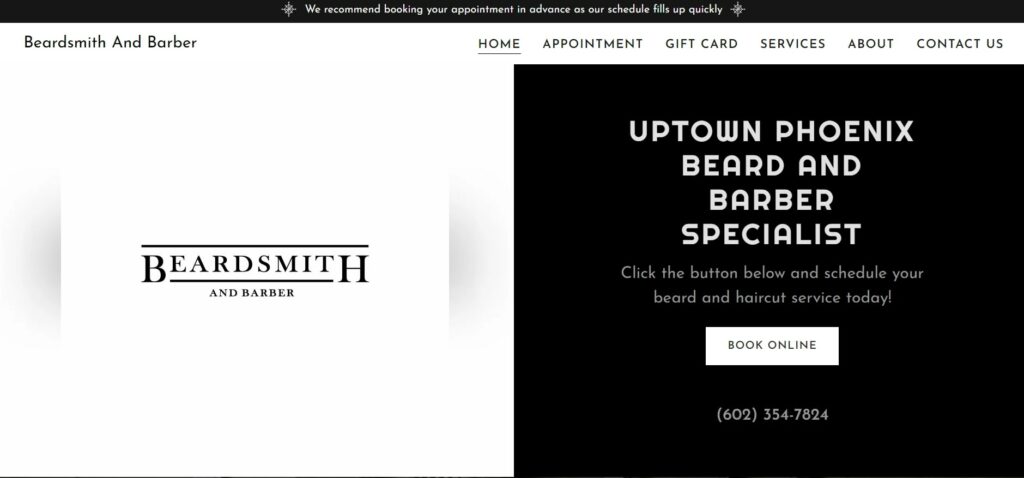 Beardsmith and Barber Homepage