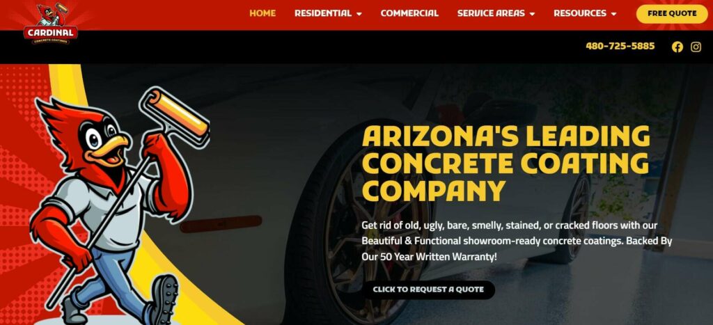 Cardinal Concrete Coatings Homepage