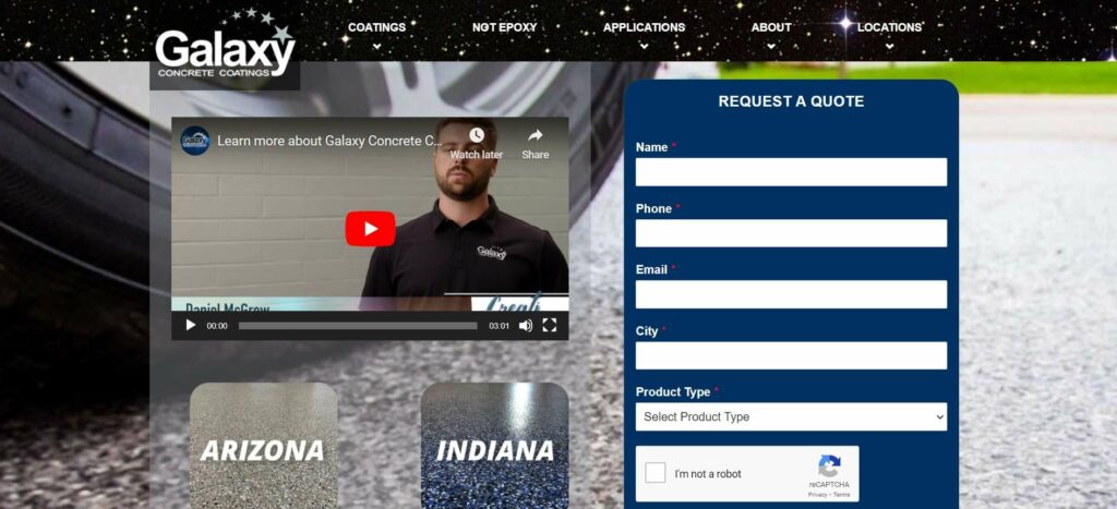 Galaxy Concrete Coatings Homepage
