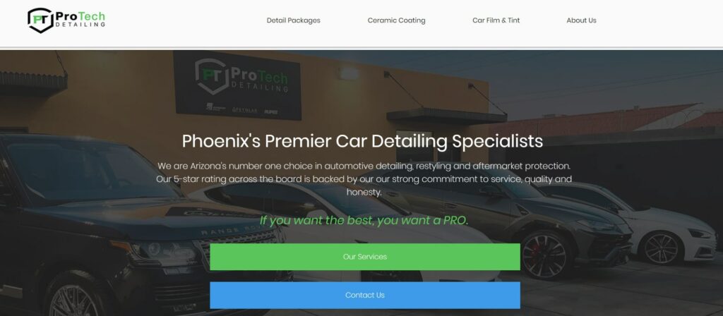 ProTech Detailing Homepage