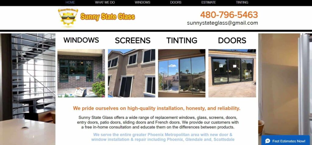 Sunny State Glass Homepage