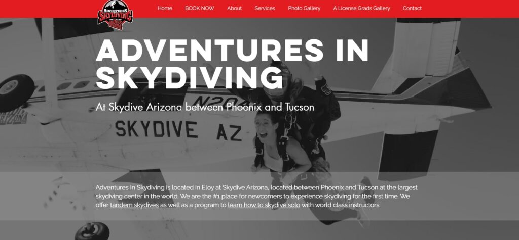 Adventures in Skydiving Homepage