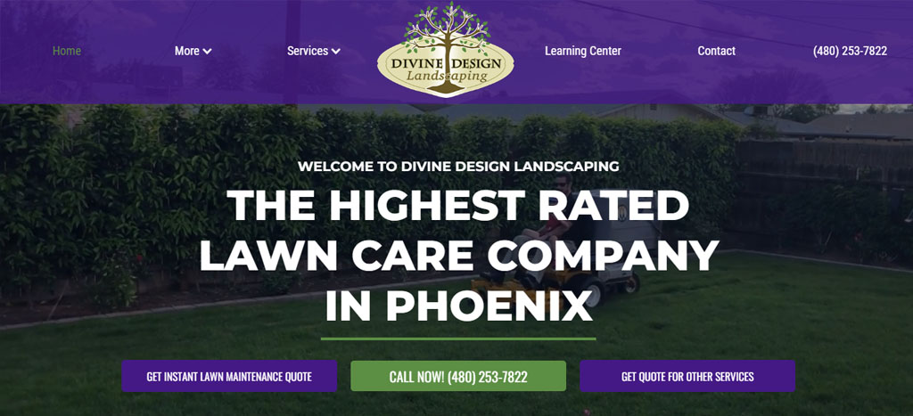 Divine Design Landscaping Homepage