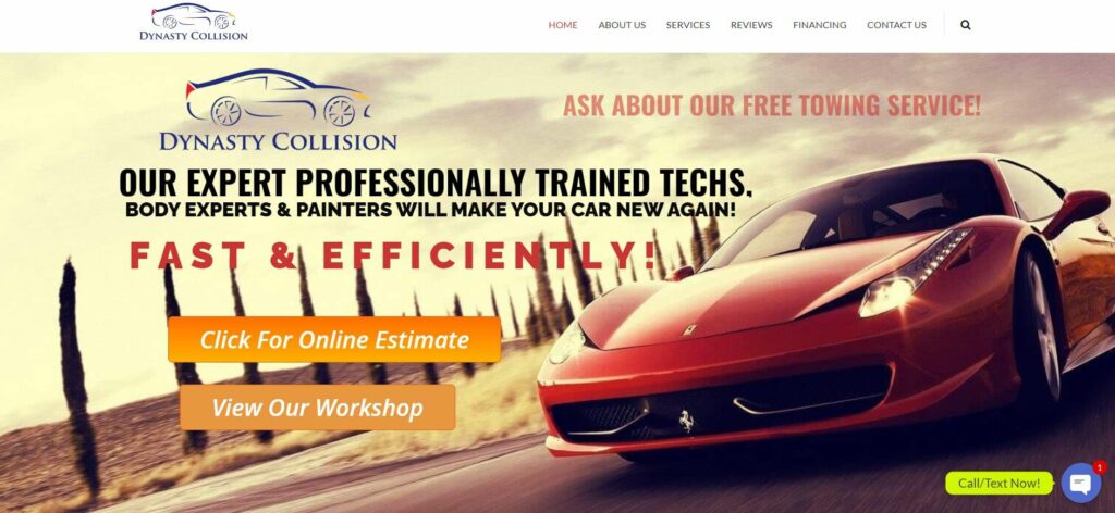 Dynasty Collision Repair Auto Body Shop Homepage