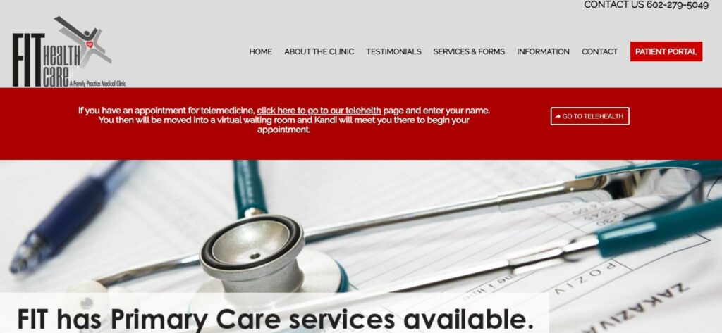 FIT Health Care Clinic Homepage