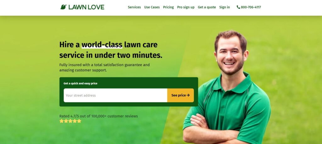 Lawn Love Homepage