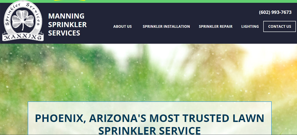 Manning Sprinkler Services Homepage