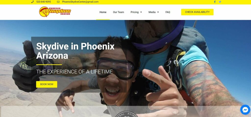 Phoenix Skydive Center Homepage