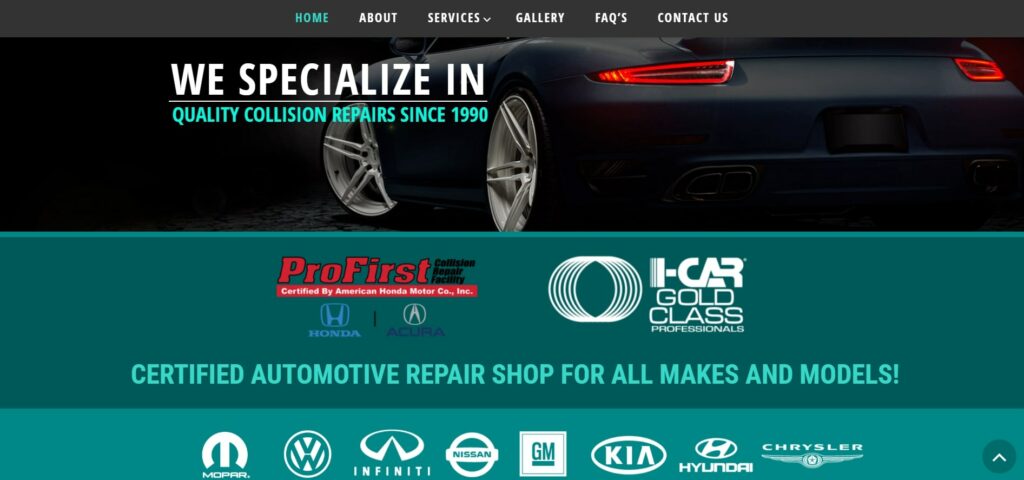 Select Auto Body Homepage