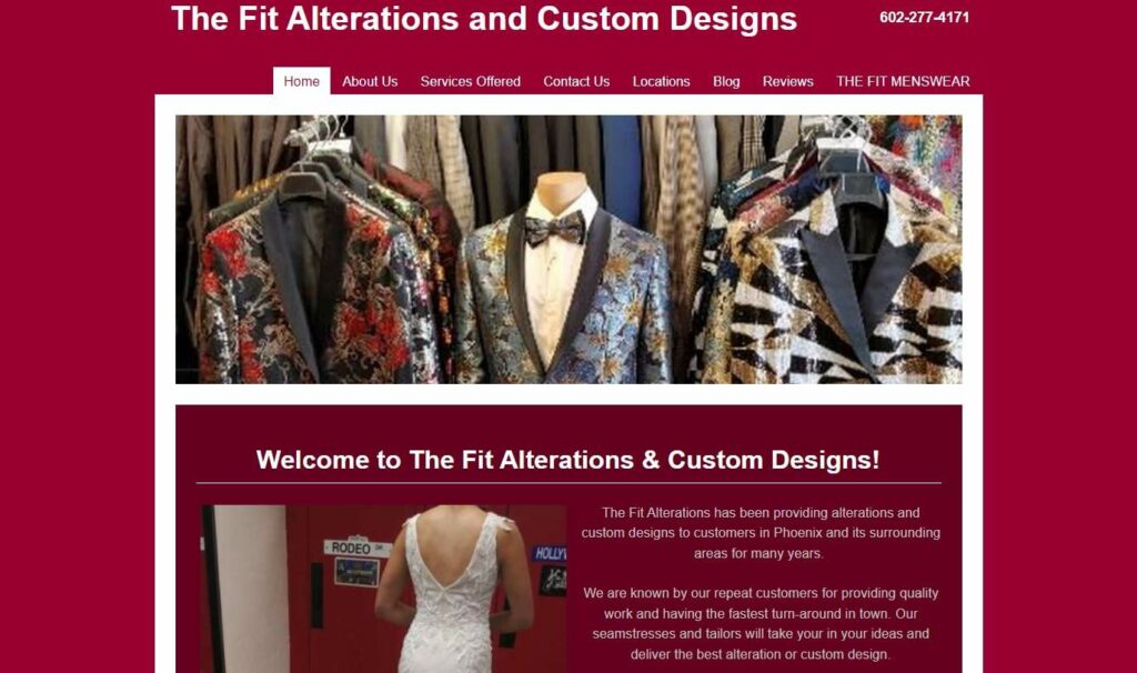 The Fit Alterations and Custom Designs Homepage