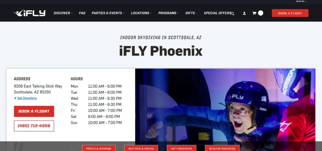iFly Indoor Skydiving Phoenix Homepage