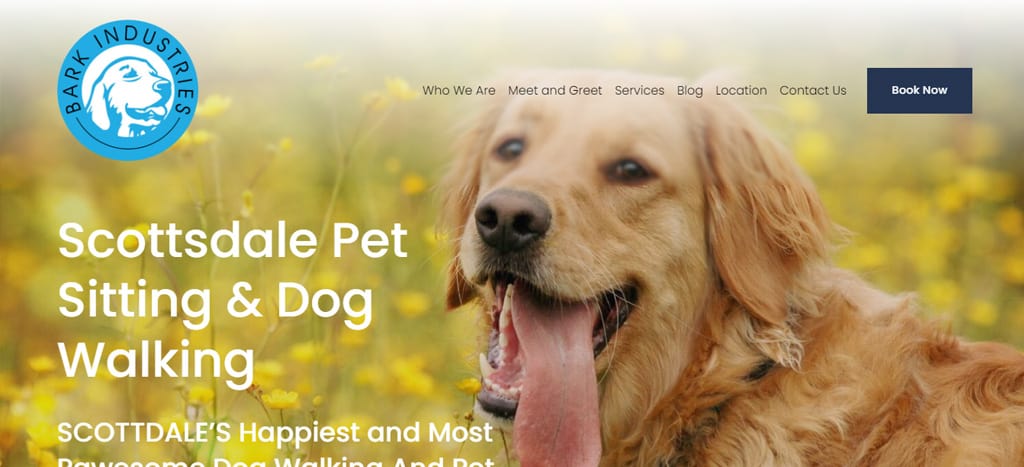 Bark Industries Scottsdale Pet Sitting & Dog Walking Service Homepage