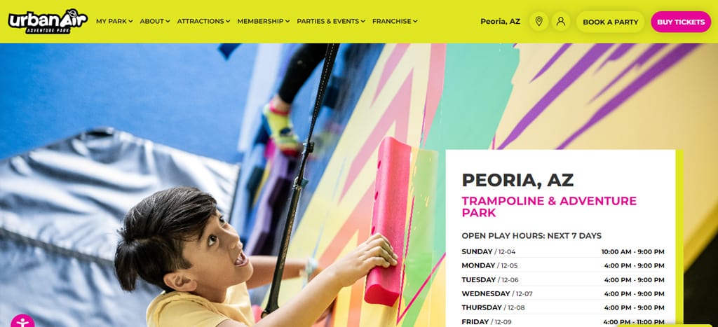 Urban Air Trampoline and Adventure Park, Peoria Homepage