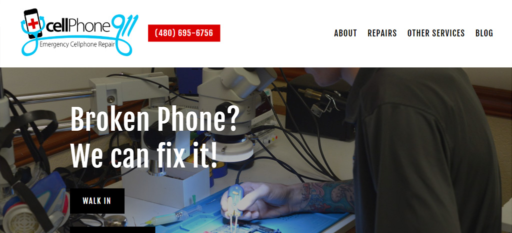 CellPhone 911 Homepage
