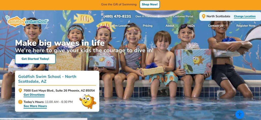 Goldfish Swim School North Scottsdale Homepage
