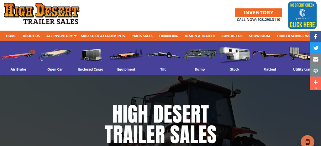 High Desert Trailer Sales Homepage