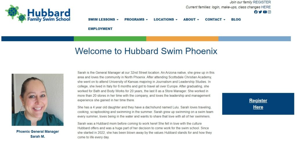 Hubbard Family Swim School Homepage