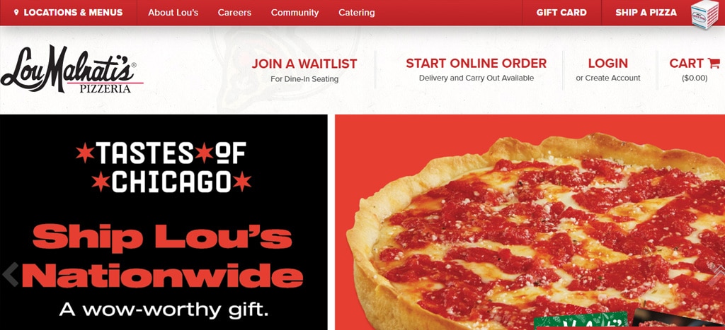 Lou Malnati's Pizzeria Homepage