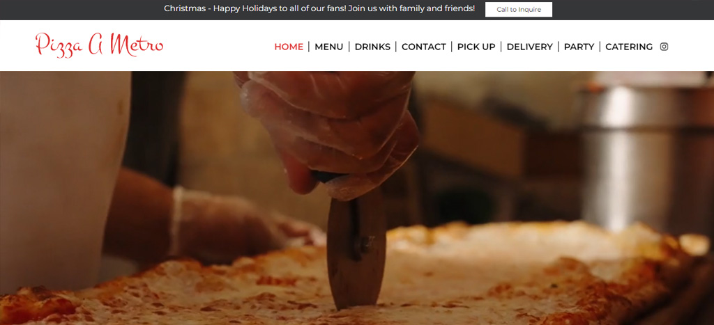 Pizza A Metro Homepage