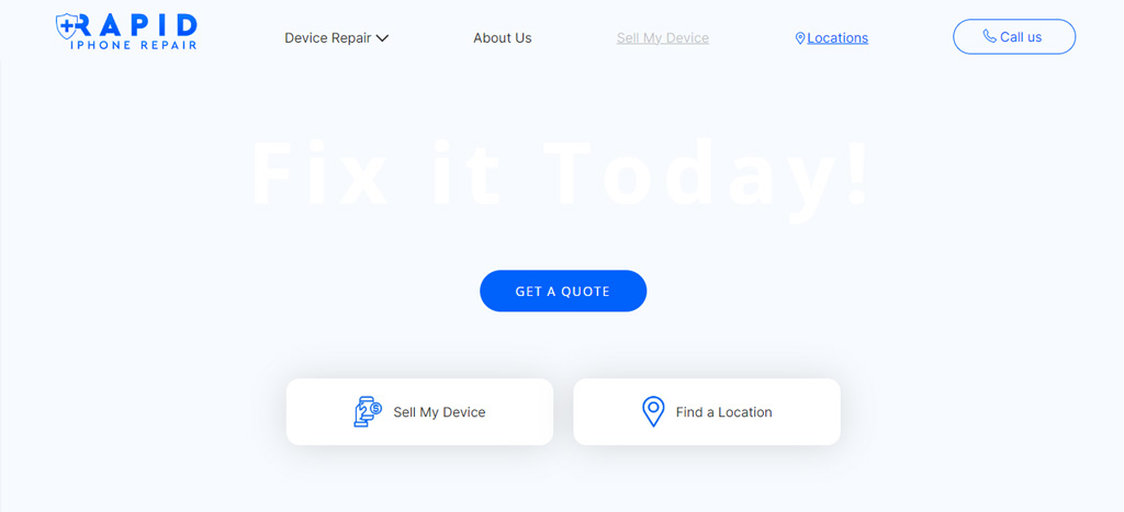 Rapid iPhone Repair Homepage