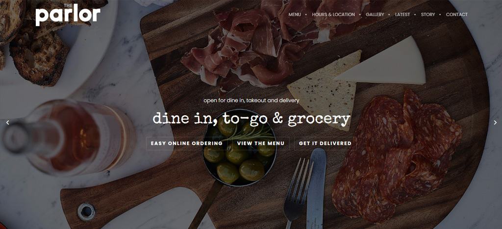 The Parlor Pizzeria Homepage