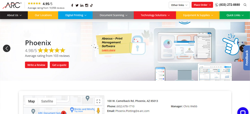 ARC Document Solutions' Homepage