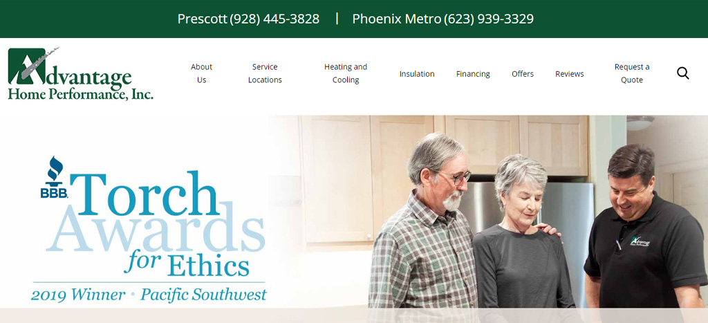 Advantage Home Performance Inc. Homepage