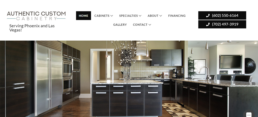 Authentic Custom Cabinetry's Homepage