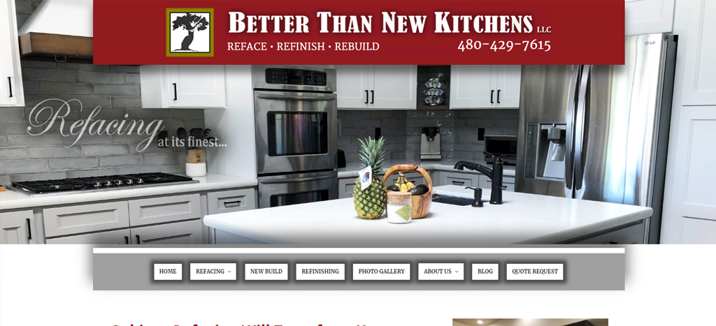 Better Than New Kitchens' Homepage