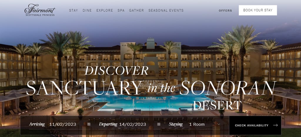 Fairmont Scottsdale Princess' Homepage