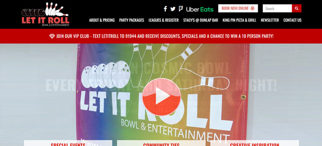 Let It Roll Bowl & Entertainment Center's Homepage