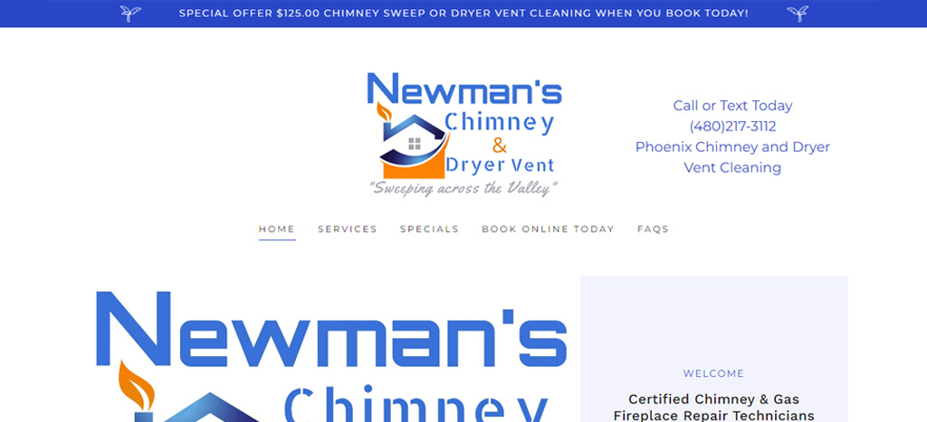 Newman’s Chimney & Dryer Vent's Homepage