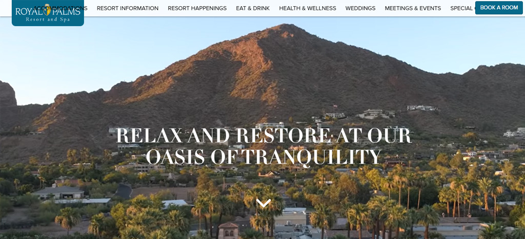 Royal Palms Resort and Spa's Homepage