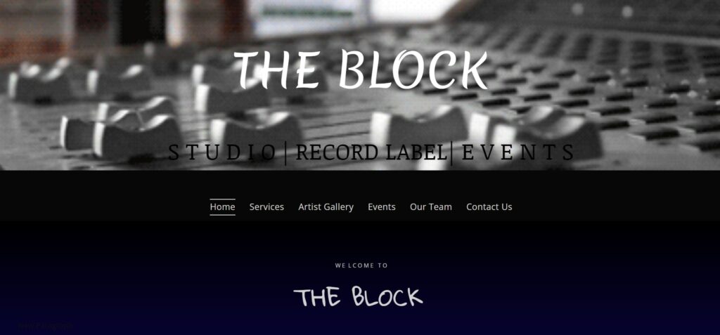 The Block Recording Studio's Homepage