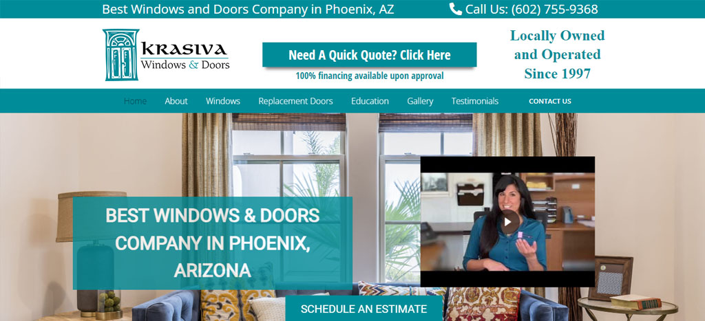 Krasiva Windows and Doors' Homepage