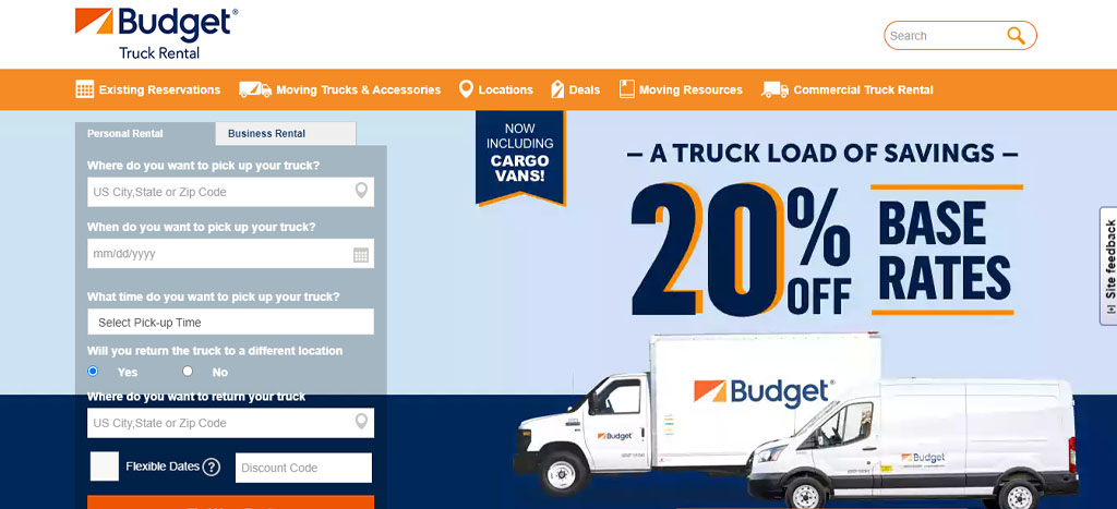 Budget Truck Rental - Black Canyon's Homepage