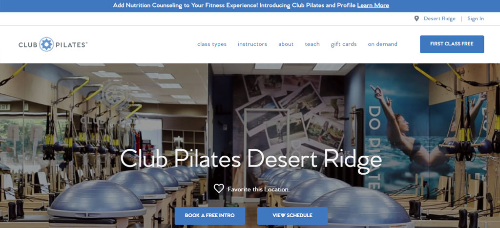 Club Pilates Desert Ridge's Homepage