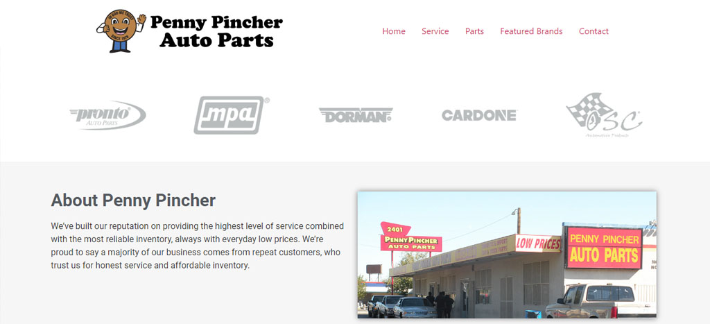 Penny Pincher Auto Parts' Homepage