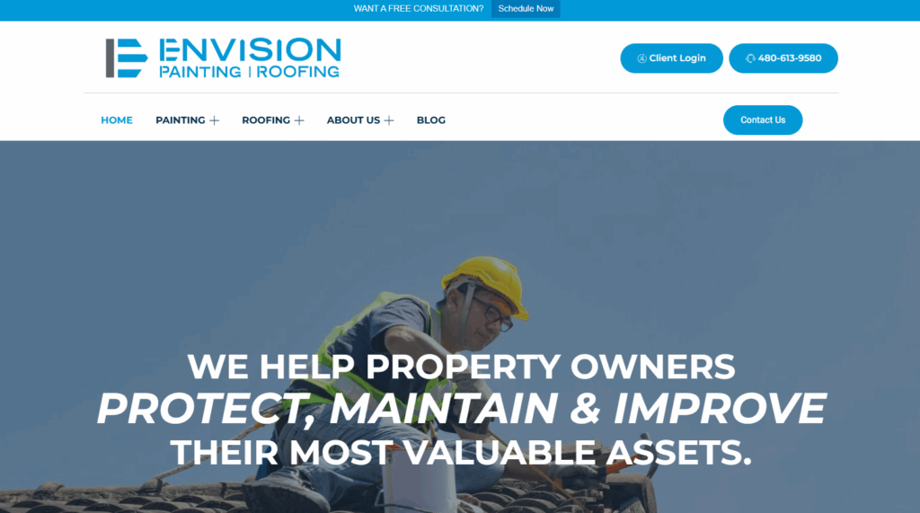 envision painting | roofing homepage