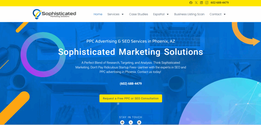 sophisticated marketing solutions homepage