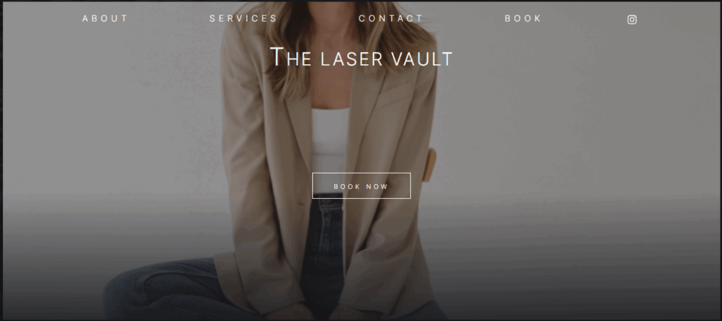 the laser vault homepage